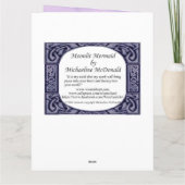 月明かりの人魚の大きなグリーティングカード カード (裏面)