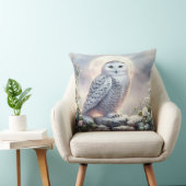 月明かりの冬の庭でスノーフクロウ クッション (椅子)