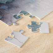 月明かりの冬の庭でスノーフクロウ ジグソーパズル (側面)