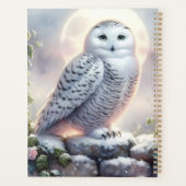 月明かりの冬の庭でスノーフクロウ プランナー手帳 (裏面)
