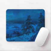 月明かりの冬の海の海岸 マウスパッド (マウス)