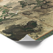 月明かりの冬の風景 ポスター (角)