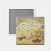 月明かりの冬の風景 マグネット (正面/裏面)