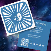 月明かりの可愛い魅力的ムーンソーシャルメディアQRコード スクエア名刺