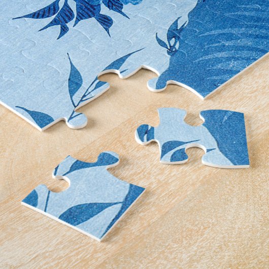 月明かりの夜に咲くさくらんぼ大原小村 – ジグソーパズル (側面)