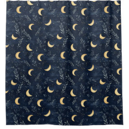 月明かりの夜空のシャワーカーテン シャワーカーテン