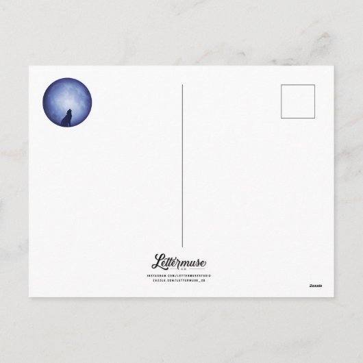 月明かりの夜/はがき シーズンポストカード (裏面)