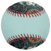 月明かりの女性3Dアート ソフトボール (正面)