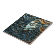 月明かりの女性3Dアート