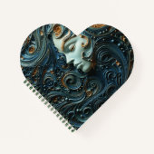 月明かりの女性3Dアート ノートブック (正面)