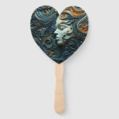 月明かりの女性3Dアート ハンドファン (裏面)