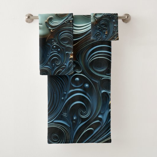 月明かりの女性3Dアート バスタオルセット (インサイチュ)