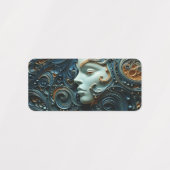 月明かりの女性3Dアート ラベル (デザイン1)