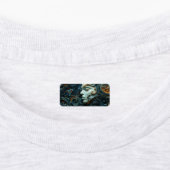 月明かりの女性3Dアート ラベル (貼付)