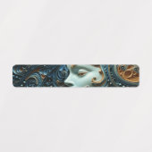 月明かりの女性3Dアート ラベル (デザイン1)