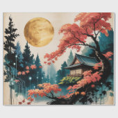月明かりの小屋 日本の森の芸術 (4) ラッピングペーパー (フラット)
