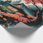 月明かりの小屋 日本の森の芸術 (4) ラッピングペーパー (角)