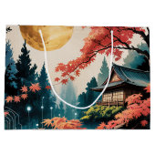 月明かりの小屋 日本の森の芸術 (4) ラージペーパーバッグ (裏面)