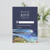 月明かりの小道 水彩 結婚式 返信 RSVP (スタンド正面)