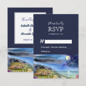 月明かりの小道 水彩 結婚式 返信 RSVP (正面/裏面)