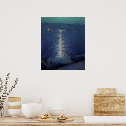 月明かりの川， 1919 ポスター (キッチン)