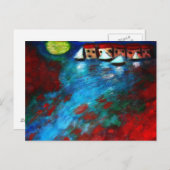 月明かりの帆 ポストカード (正面/裏面)