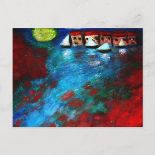 月明かりの帆 ポストカード (正面)