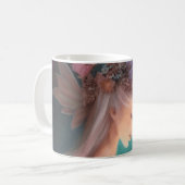 月明かりの庭の水色の妖精 コーヒーマグカップ (正面左)