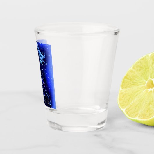 月明かりの星走の夜の馬のショットのガラス ショットグラス (右)