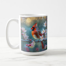 月明かりの桜と雄のショウジョウコウチョウ コーヒーマグカップ