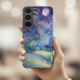 月明かりの森の夜景 SAMSUNG GALAXY S22ケース