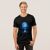 月明かりの森の映り込みの美学 トライブレンドＴシャツ (正面全面)