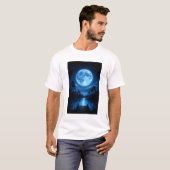 月明かりの森の映り込みの美学 Tシャツ (正面フル)