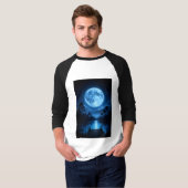 月明かりの森の映り込みの美学 Tシャツ (正面フル)