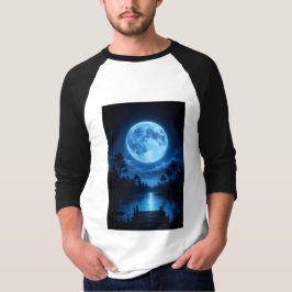 月明かりの森の映り込みの美学 Tシャツ