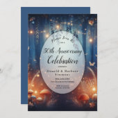 月明かりの森の編集可能な年の妖精のライト 招待状 (正面/裏面)