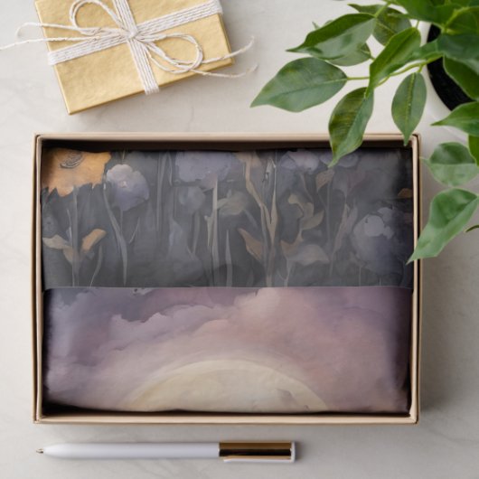 月明かりの水の色の切り離し中にレイブン 薄葉紙 (ギフト)