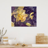 月明かりの水彩画のポスタープリント ポスター (キッチン)