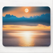 月明かりの海水 マウスパッド (正面)