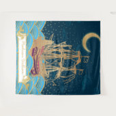 月明かりの海軍艦隊 タペストリー (正面(横))