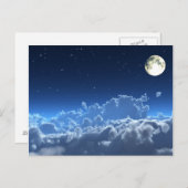 月明かりの淡い色のはがき ポストカード (正面/裏面)