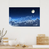 月明かりの淡い色のポスター ポスター (キッチン)