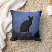 月明かりの猫 クッション (ブランケット)