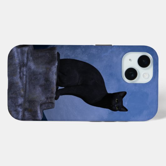 月明かりの猫 Case-Mate iPhoneケース (裏面 (横))