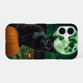 月明かりの猫 iPhone 16ケース (裏面横)