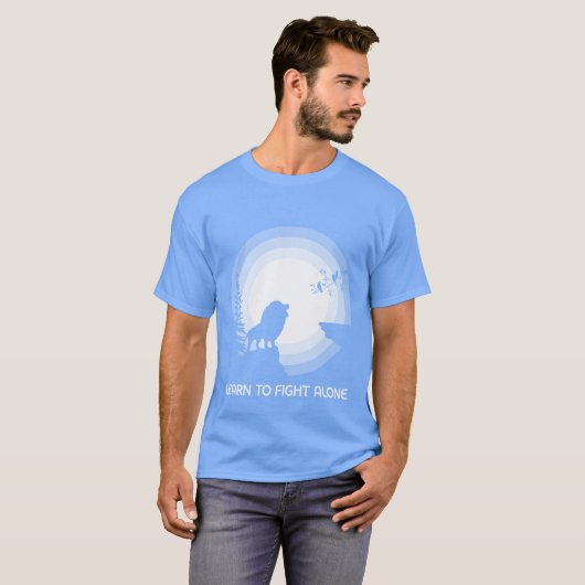 月明かりの獅子 - 一人で戦う術を身につけろ Tシャツ (正面フル)