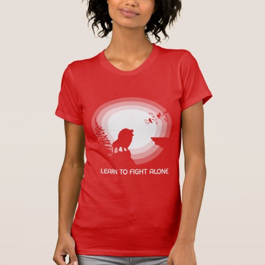 月明かりの獅子 - 一人立ちの強さ Tシャツ (正面)
