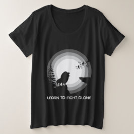 月明かりの獅子 – 自ら戦う強さを プラスサイズTシャツ