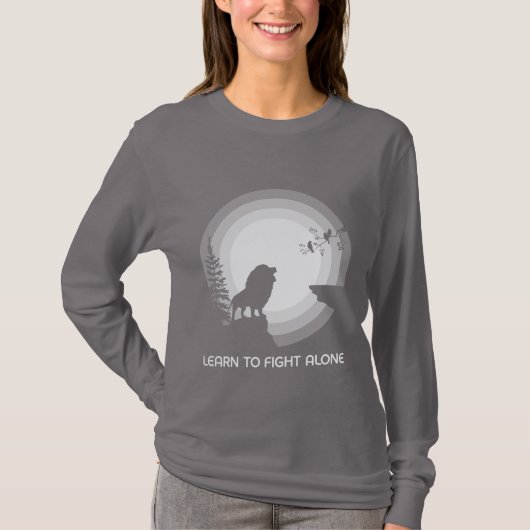 月明かりの獅子 – 自ら戦う強さを Tシャツ (正面)