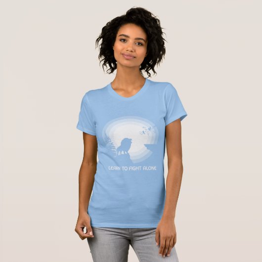 月明かりの獅子 – 自ら戦う強さを Tシャツ (正面フル)